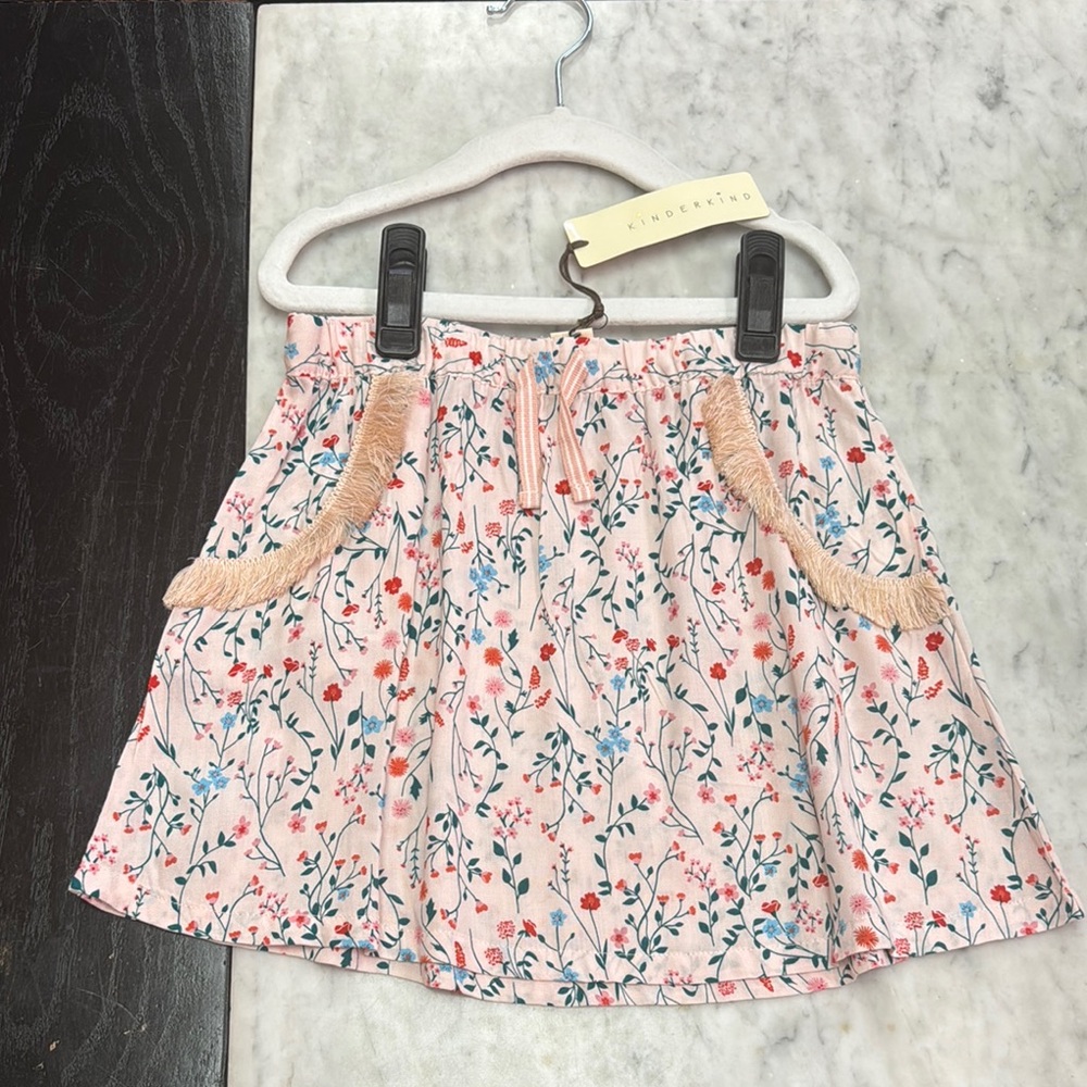 Floral Pink Skirt by KINDERKIND